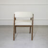 Chaise en bois avec tissu bouclette !