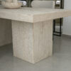 Table à manger rectangle en travertin