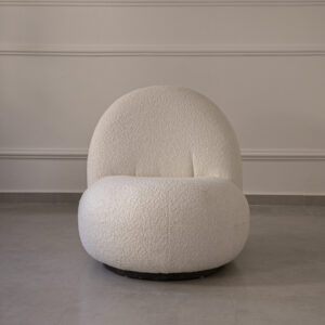 Fauteuil Pacha en tissu bouclette