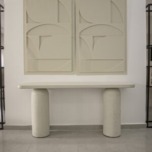 Console en bois effet béton ciré