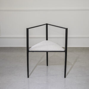 Chaise en fer forgé et tissu bouclette !