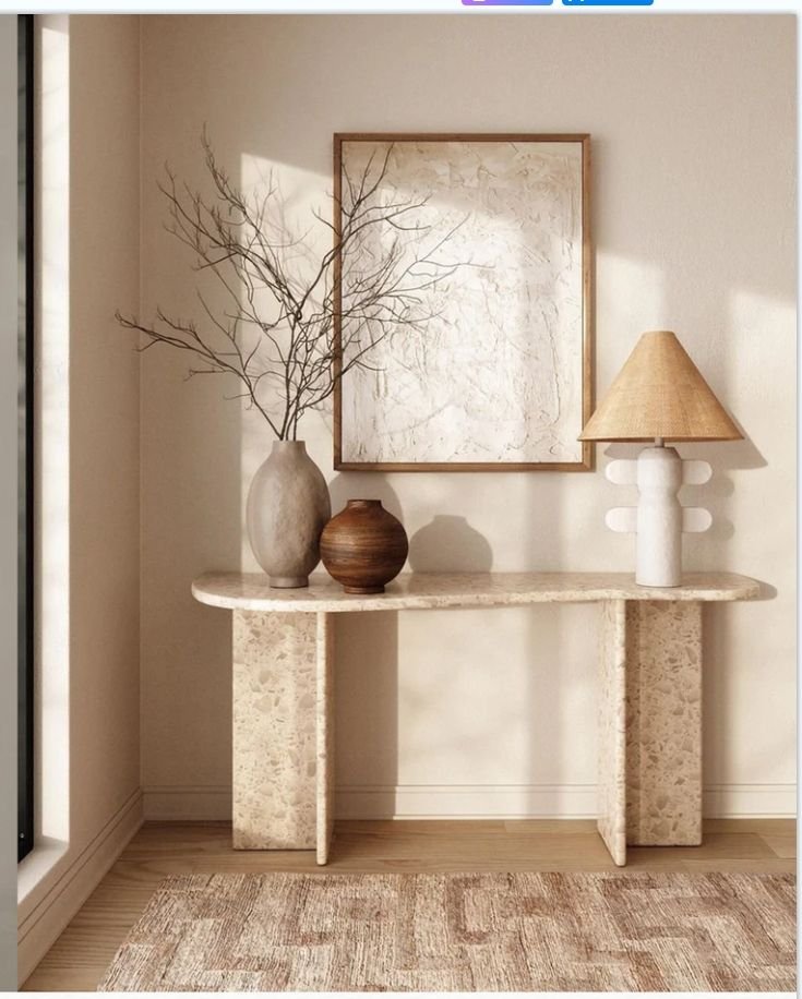 Notre magasin de mobilier en travertin à Marrakech