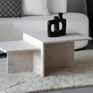 Table Basse Ciment Travertin