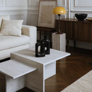 Table Basse Irrégulière Travertin
