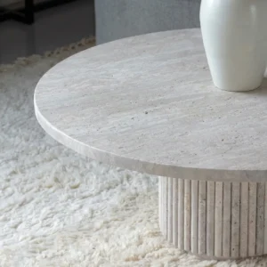 Table Basse Ronde Travertin