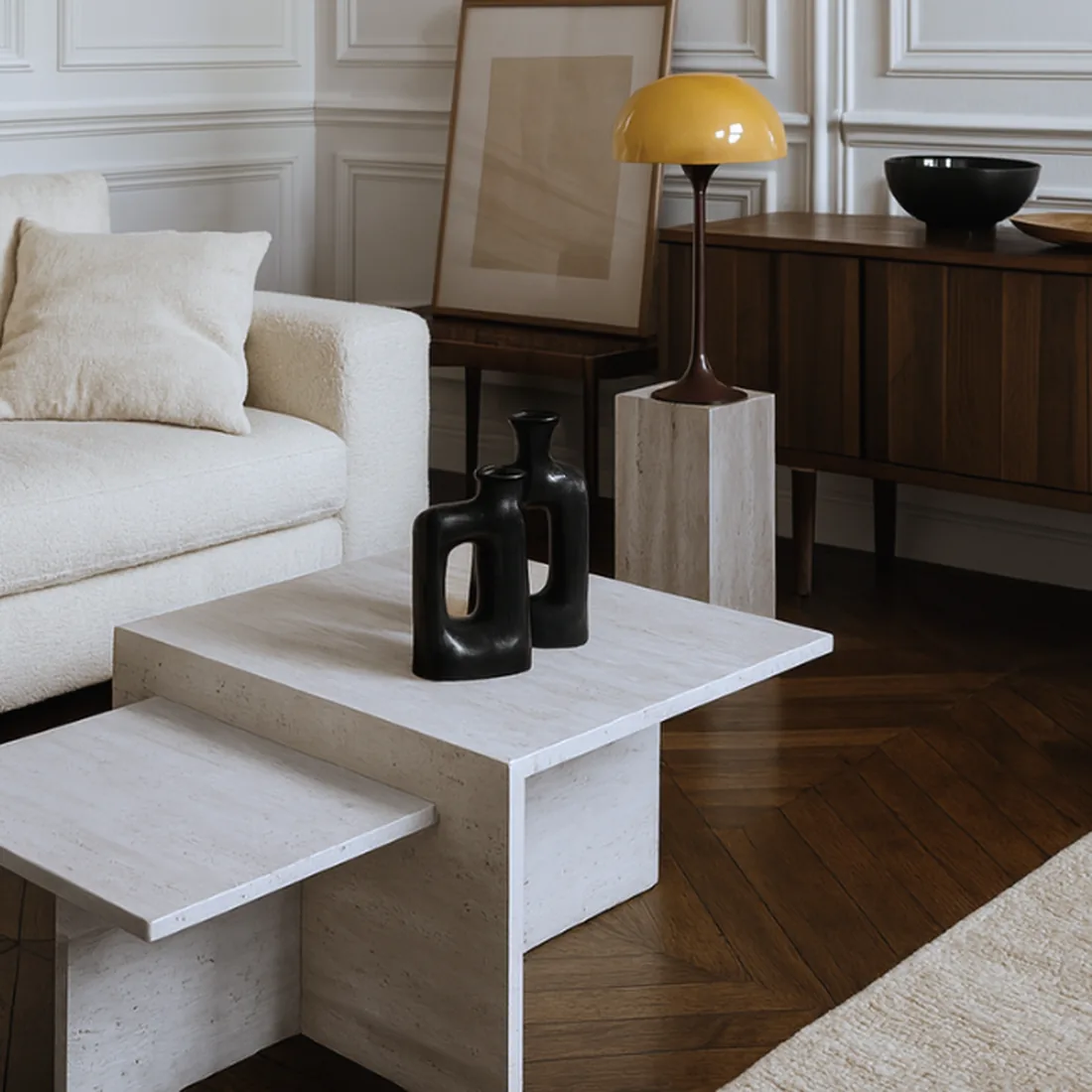 Table Basse Travertin 100 Cm