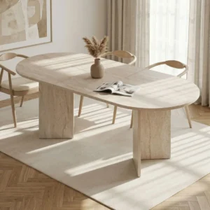 Table Travertin Extensible