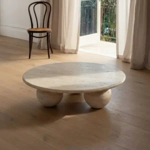 Table Basse Boule Travertin​