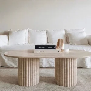 Table Basse Ovale Travertin​