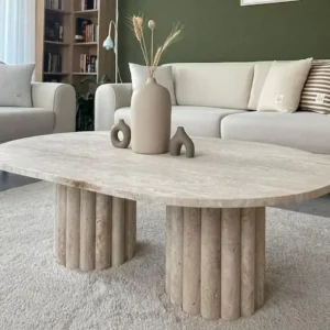 Table Basse Travertin Beige​