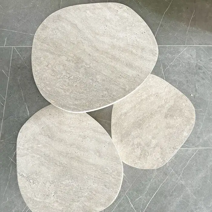 Table Basse Travertin Gigogne – Image 3